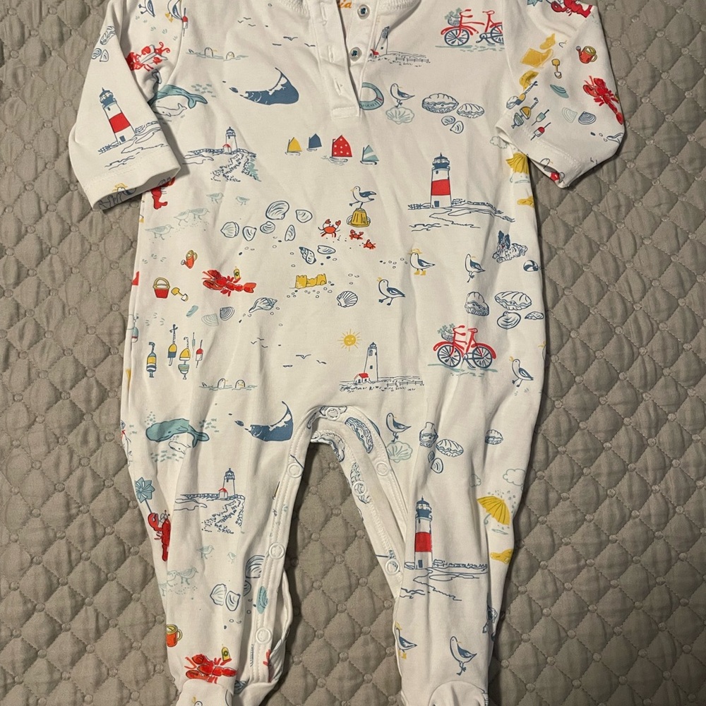 Nantucket Print Kids One Piece/Pajamas (Petidoux brand)